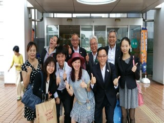 6月28日16:30 (台灣)亞太國際溫泉旅遊協會周水美理事長拜訪日本松山市野志 克仁 市長