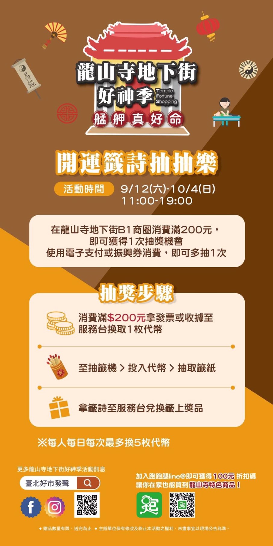 龍山寺地下街好神季,艋舺真好命